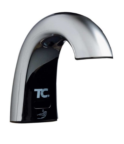 Bobrick 8263 Plastic Automatic Lavatory Mounted Touch Free Foam Soap Dispenser Bright Finish 3-1 4 Diameter X 18-7 8 Height