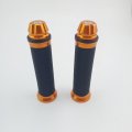 Okstno Motorcycle 7 8 Cnc Hand Grips Aluminum Rubber Gel Handlebar For Sport Bike Orange