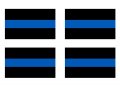 4 Pack Thin Blue Line Lives Matter Flag Sticker 5x3a Support Local Law Enforcement Police Officers 