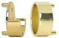 Wardrobe Tube End Support Flange Synergy Collection 1-5 16 Polished Brass With Two Pins For 5 Mm Holes 