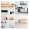 Uxcell Floating Shelf Bracket 4 Inch L 2pcs Metal Triangle Brackets 3 W Hidden Hardware For Home Wood Shelves White