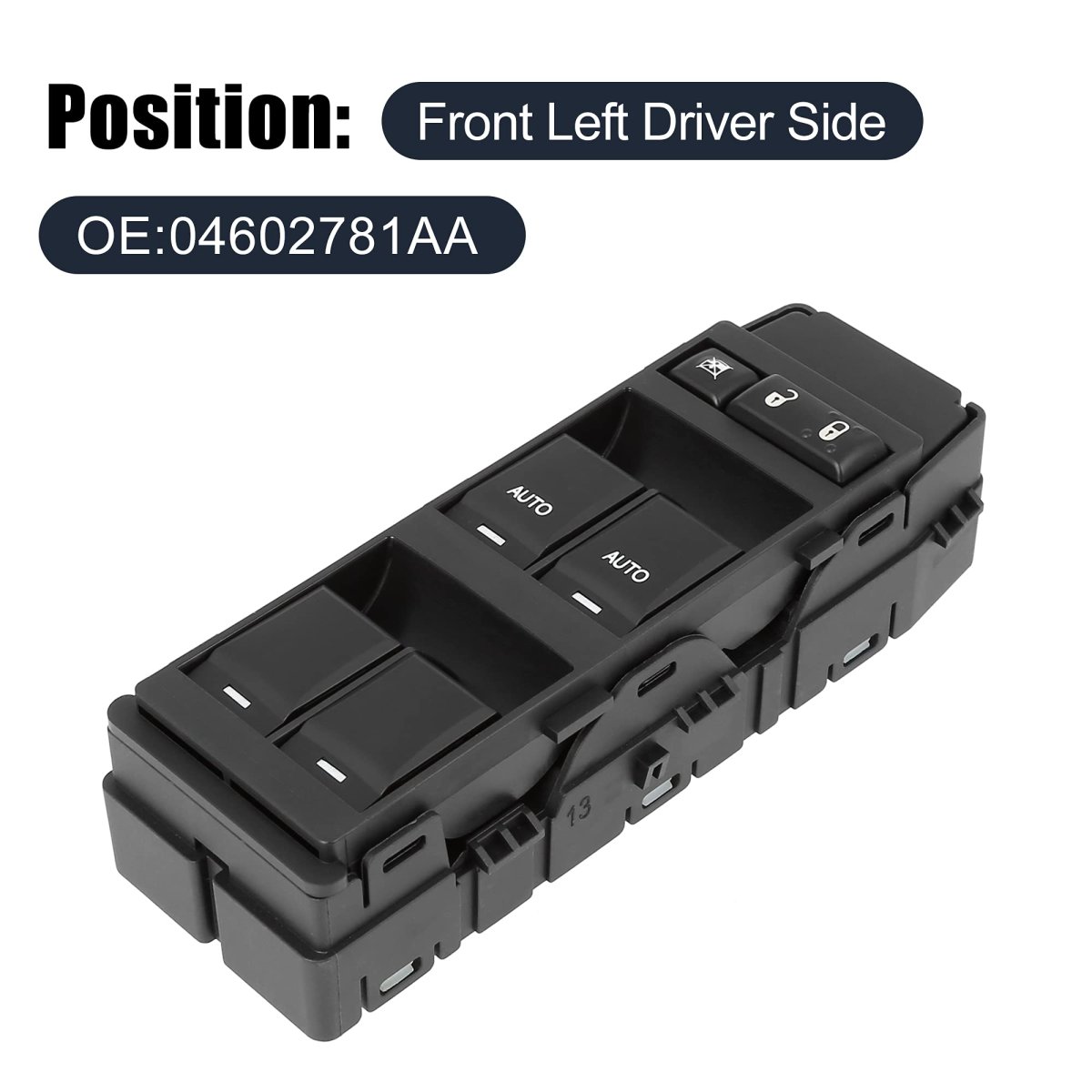 Master Driver Side Power Window Switch 04602781aa Replacement For Jeep Dodge Chrysler
