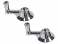 Auto Krafters Compatible Replacement For Chrome Vent Window Handles Left Right Pair 1963-64 Galaxie Country Squire 