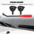 X Autohaux 3pcs Front Windshield Wiper Washer Nozzle Spray Jet Kit 28931-3s500 For Nissan Frontier 1998-2004 Xterra 2000-2004