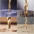 Uxcell Hss Twist Drill Bit Set Titanium Coating 1 4 Inch Hex Shank 5mm-6 5mm Drilling Dia 2