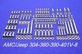 Alloyboltz Amc Jeep 290 304 343 360 390 401 V-8 Stainless Steel Engine Hex Bolt Kit Set 