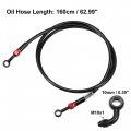Brake Hose An3 28 90 Degree M10 Motorcycle Hydraulic Line Oil Pipe Fitting For Atv Motocross Racing Bike 160cm Black 1set
