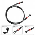 Brake Hose An3 28 90 Degree M10 Motorcycle Hydraulic Line Oil Pipe Fitting For Atv Motocross Racing Bike 160cm Black 1set