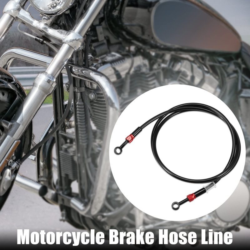 Brake Hose An3 28 90 Degree M10 Motorcycle Hydraulic Line Oil Pipe Fitting For Atv Motocross Racing Bike 160cm Black 1set