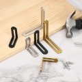 10 Pcs Adjustable Right Angle Brackets Slotted L-shape Corner 1 9 X0 7 X1 90 Degree Steel L Bracket Support For Shelves Wood 