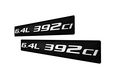 2x Pair Set 6 4l 392ci Silver On Black Highly Polished Real Aluminum Emblems Of 2