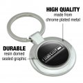Graphics More Ford Trucks F-150 Logo Keychain Classy Round Chrome Plated Metal