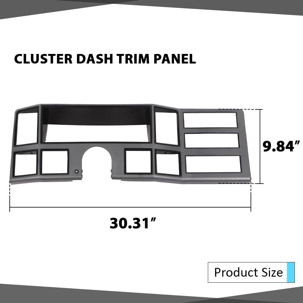Dash Bezel Radio Surround Trim Insert W Hole For Jeep Cherokee Xj 1984 1985 1986 1987 1988 1989 1990 1991 1992 1993 1994 1995