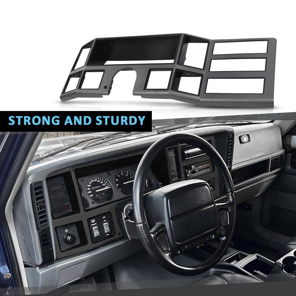 Dash Bezel Radio Surround Trim Insert W Hole For Jeep Cherokee Xj 1984 1985 1986 1987 1988 1989 1990 1991 1992 1993 1994 1995