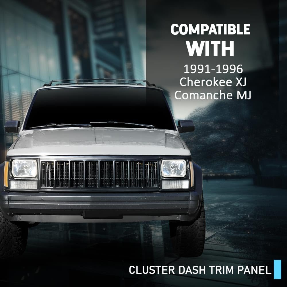 Dash Bezel Radio Surround Trim Insert W Hole For Jeep Cherokee Xj 1984 1985 1986 1987 1988 1989 1990 1991 1992 1993 1994 1995