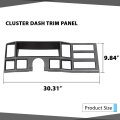 Dash Bezel Radio Surround Trim Insert W Hole For Jeep Cherokee Xj 1984 1985 1986 1987 1988 1989 1990 1991 1992 1993 1994 1995