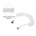 Uxcell 2pcs Spring Flexible Shower Hose 3meter 118inch Telescopic With Copper Zinc Interface Nut For Toilet Faucet White