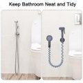Uxcell 2pcs Spring Flexible Shower Hose 3meter 118inch Telescopic With Copper Zinc Interface Nut For Toilet Faucet White