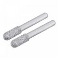 Diamond Mounted Points 60 Grit 8 5mm Brazed Grinder Round Head 6mm Shank Grinding Rotary Bit Marble Stone Carving Tool 2pcs 