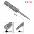 Uxcell 20 Pcs T5 Magnetic Torx Screwdriver Bits 1 4 Inch Hex Shank 2-inch Length S2 Power Tool