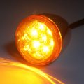 Httmt- Front Amber Running Brake Turn Signal Chrome Indicator Light Compatible With H-d Xl 883 1200 92-17 P N Mt224-018f-cd