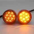 Httmt- Front Amber Running Brake Turn Signal Chrome Indicator Light Compatible With H-d Xl 883 1200 92-17 P N Mt224-018f-cd
