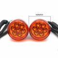 Httmt- Front Amber Running Brake Turn Signal Chrome Indicator Light Compatible With H-d Xl 883 1200 92-17 P N Mt224-018f-cd