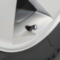 Ipick Image For Ford Mustang Gt In White On Black Aluminum Tire Valve Stem Caps