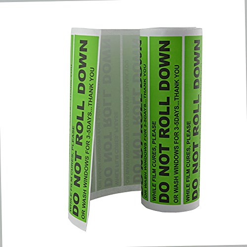Foshio Do Not Roll Down Sticker Windshield Stickers Warning Label Pro Auto Window Tinting Fitting Tint Tool 100pcs Roll
