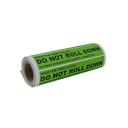 Foshio Do Not Roll Down Sticker Windshield Stickers Warning Label Pro Auto Window Tinting Fitting Tint Tool 100pcs Roll