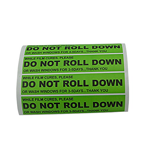 Foshio Do Not Roll Down Sticker Windshield Stickers Warning Label Pro Auto Window Tinting Fitting Tint Tool 100pcs Roll