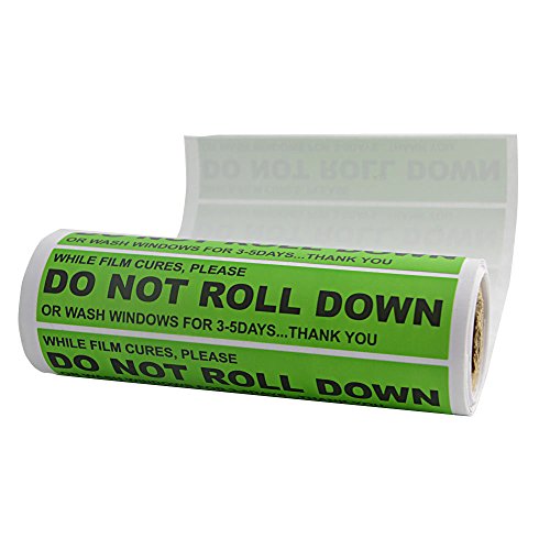 Foshio Do Not Roll Down Sticker Windshield Stickers Warning Label Pro Auto Window Tinting Fitting Tint Tool 100pcs Roll