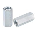 15pcs M14x19x45mm Coupling Nuts Galvanized Carbon Steel Hex Threaded Rod Coupler For Furniture Electronic Industrial 