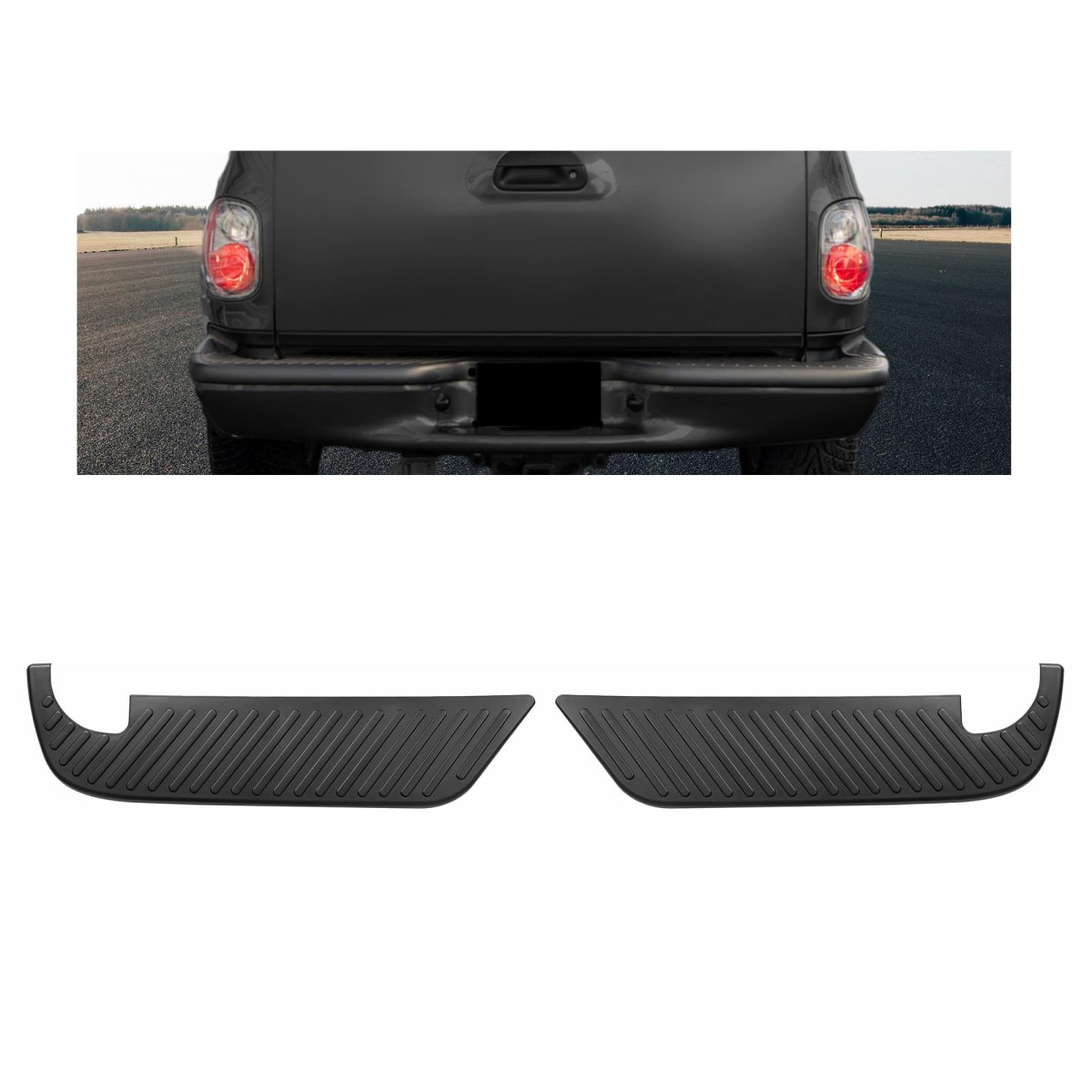 Rear Bumper Step Pad For 1997-2004 Ford F150 F250 Light Duty Styleside Regular Cab Super Xl3z17b807aa Xl3z17b807ba Fo1197100