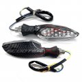 Set Of 2 Universal Led Turn Signal Lights Carbon Fiber 4 Long For Scooters Minis Motorcycles Mopeds And More 1503 