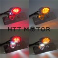 Httmt- Motorcycle Atv Led Brake Tail Light License Plate Holder Mount Compatible With Most Off-road Bike Yamha Ducat Kawasak