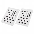 2pcs Car Floor Mat Foot Heel Plate Cover Carpet Pedal Footrest Aluminum Alloy Tpr Black Silver Tone 
