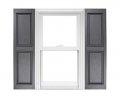 Polaris Homeside Raised Panel Vinyl Shutters 1 Pair 14-1 2in X 63in 410 Gray 