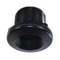 2 Pack In Abs Bulkhead Fitting Double Threaded Water Tank Connector For Rain Barrels Aquariums Tubs And Pools Uv Stabilized