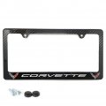 C8 Corvette Carbon Fiber License Plate Frame For All Next Generation 2020-2024 Stingray Z51 Z06 Corvettes C8 Flags 