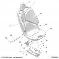 Polaris Rzr Pin-release Seat Genuine Oem Part Qty 1