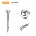 Uxcell 8x1-1 2 Pocket Hole Screws 50pcs Phillips Drive Self Tapping Wood With Zinc Plated For Woodworking