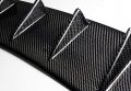 Eparts Real Carbon Fiber Rear Roof Window Spoiler Wing Top Vortex Shark Fin For 2016-2019 Honda Civic 4 Door 