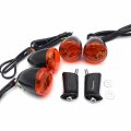Httmt- Front Rear Both Side Amber Led Running Brake Turn Signal Glossy Black Indicator Light Compatible With H-d Xl 883 1200