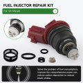 Side Feed Fuel Injector Repair Kit Filters Seals O-rings Pintle Caps Injectors Fit For 1997 Nissan 240sx Base Coupe 2-door 2 4l