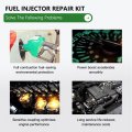 Side Feed Fuel Injector Repair Kit Filters Seals O-rings Pintle Caps Injectors Fit For 1997 Nissan 240sx Base Coupe 2-door 2 4l