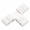 Uxcella 10pcs T Shape 2 Pin Led Strip Connector For 8mm Width 3528 Single Color Flex Strips