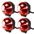 4 Pack Red Arc Beam Forklift Safety Light 10 To 80v Led Warning Lamp Ip6k9k Waterproof Emc Approved 10w Aluminum Body Model 