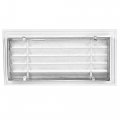 Uxcell Ventilation Grille Rectangle Shape Aluminum Alloy Louvered Air Vent 500x250mm Lxw White With Wire Mesh For 450x200mm