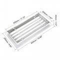 Uxcell Ventilation Grille Rectangle Shape Aluminum Alloy Louvered Air Vent 500x250mm Lxw White With Wire Mesh For 450x200mm